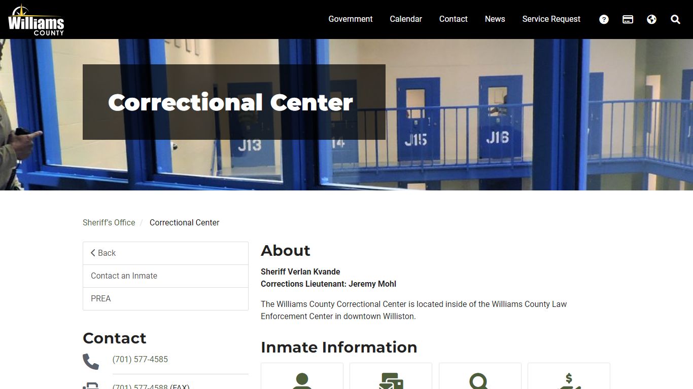 Correctional Center - Williams County, ND