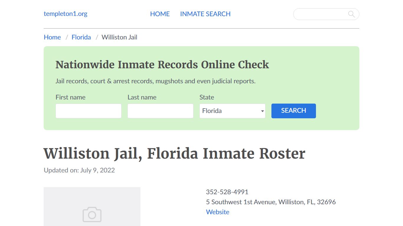 Williston Jail, Florida Inmate Roster - templeton1.org